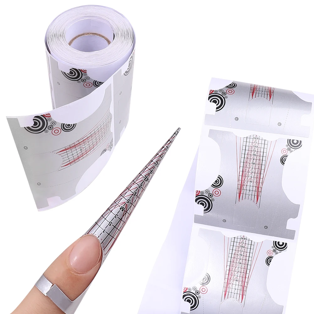 

100Pcs/Lot French Nail Form Tips Nail Sticker Extension Acrylic UV Gel Curve False Nails Art Tools DIY Guide Forms Manicure Set