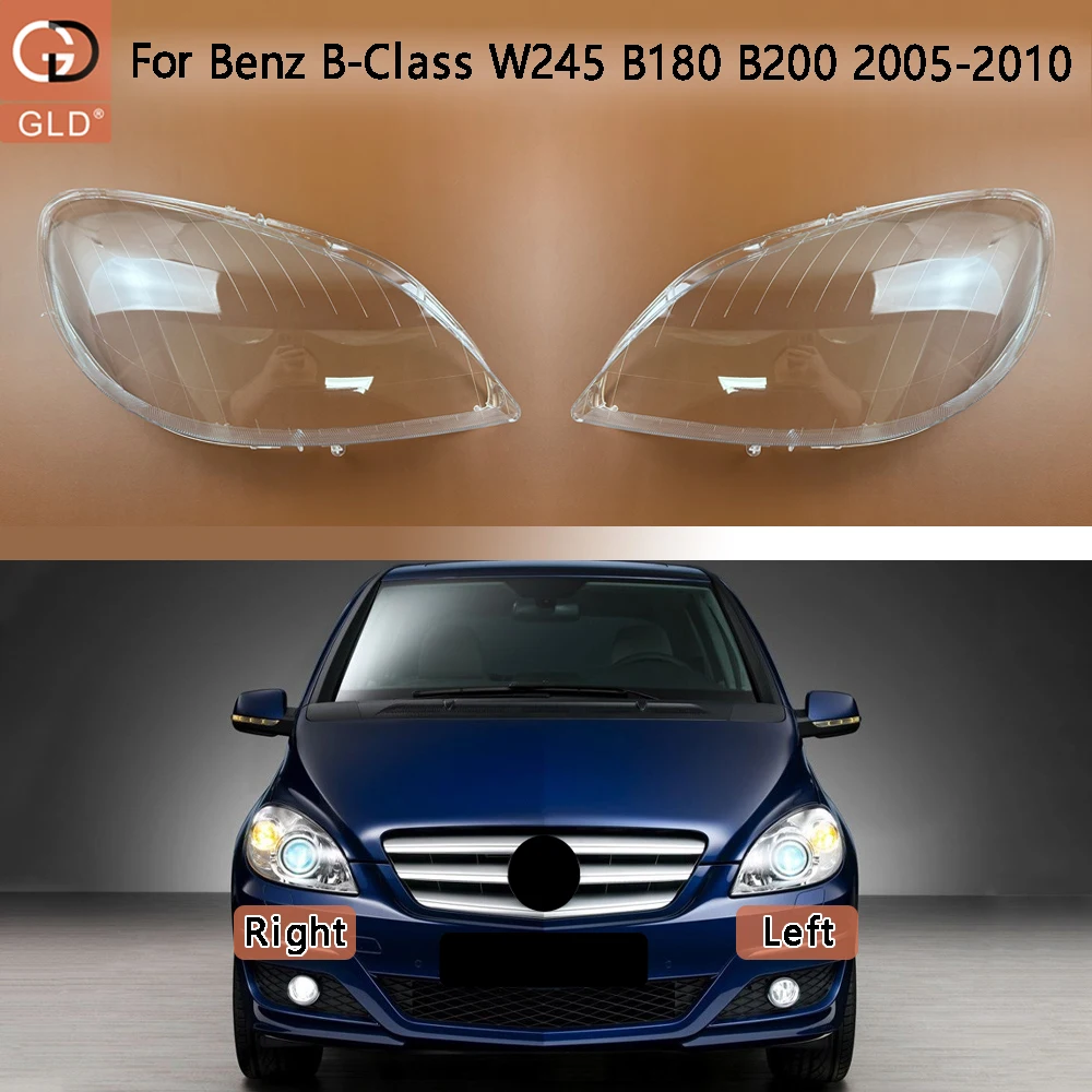 Front Headlamp Cover Transparent PC Lampshade Headlight Shell Lens Plexiglass For Mercedes-Benz B-Class W245 B180 B200 2005-2010