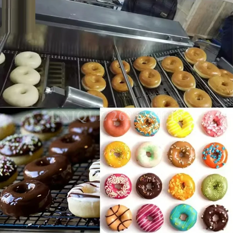 Commercial Electric Double Row Donut Machine Automatic Donut Making Machine Donut Fryer Doughnut Maker with Timer Donut Maker