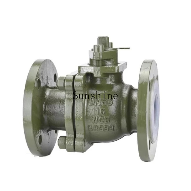 

Valve Q41F46-16C High temperature anti-corrosion fully lined fluorine cast steel flange ball DN80 100