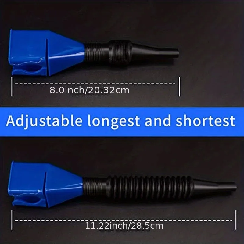 3pcs Flexible Draining Tool New Universal Plastic Clasp Funnel For Automotive Oil And Household Uses