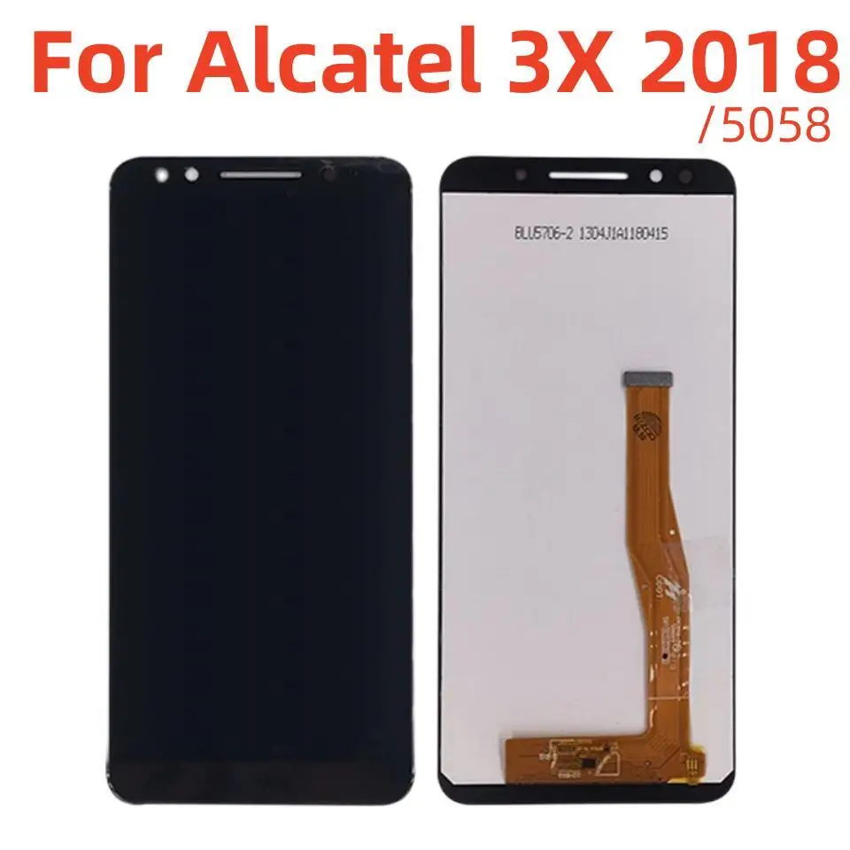 Mobile Phone LCD Display Touch Screen With Digitizer Display Assembly For Alcatel 3X 2018 5058 5058T 5058Y 5058A 5058J LCD Frame