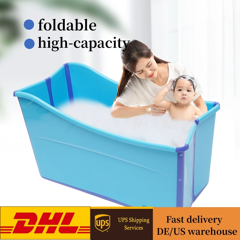 

Portable Foldable Bathtub Adult Sauna Child Spa Bath Folding Bathtub Massage Blue