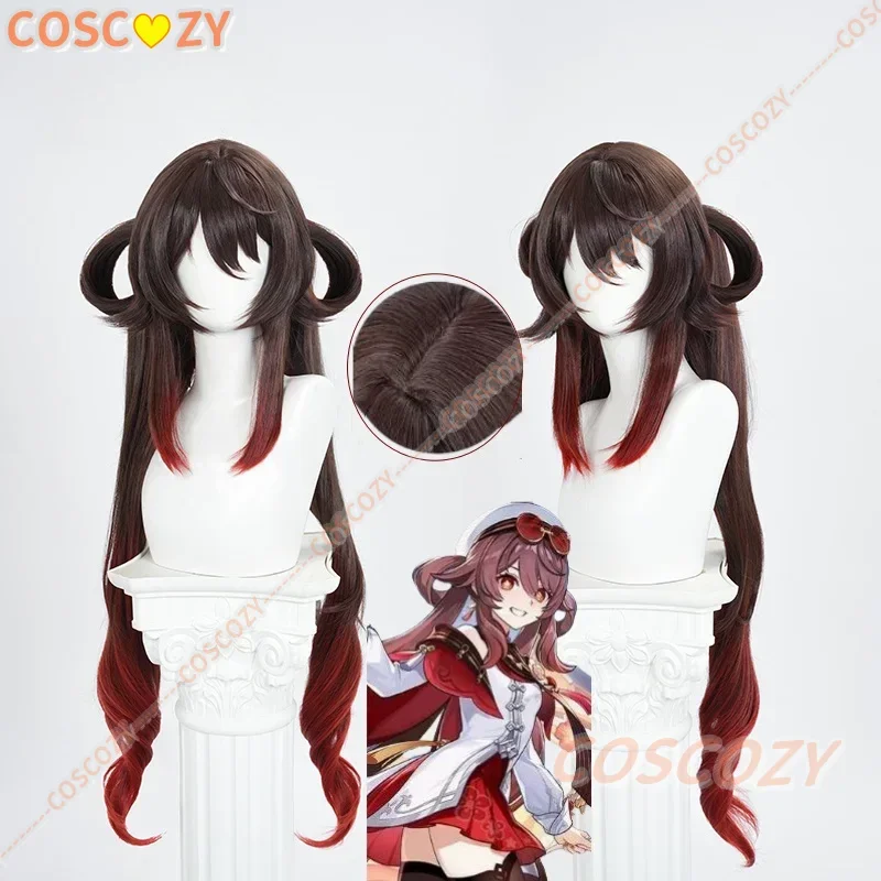 Game Genshin Impact - Hutao Cosplay Wig Game Genshin 2025 Lantern Rite Hu Tao Hu Tao New Costume Props Halloween Cosplay Hair