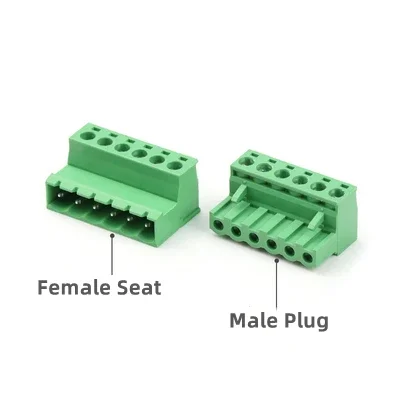 1Sets Solderless Docking type 2EDG 5.08MM Screw Terminal Block Connector PCB Plug-in Type 2EDG Type Green Terminal block