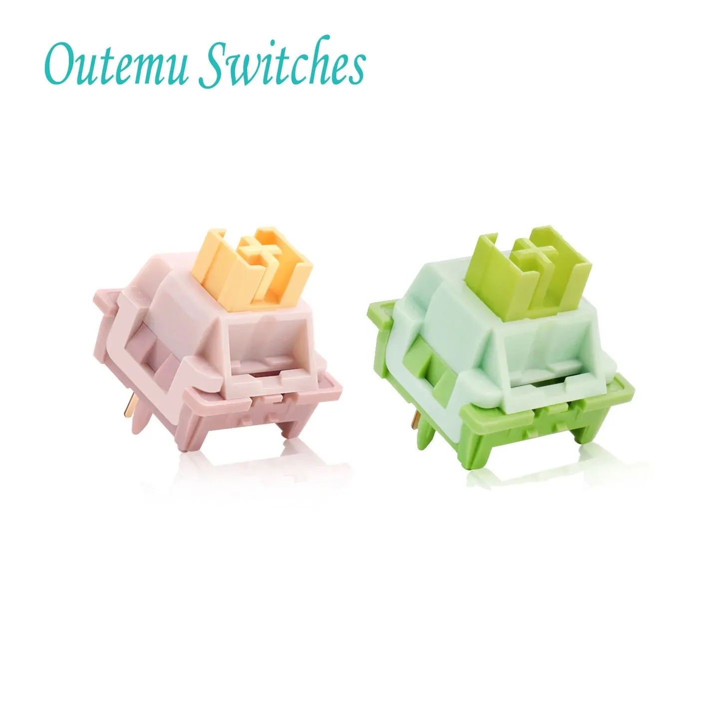 Outemu Peach/Lemon V2 przełącznik smarowana aktualizacja ciche przełączniki klawiatura mechaniczna liniowy dotykowy 5Pin niestandardowe Hot-swap DIY