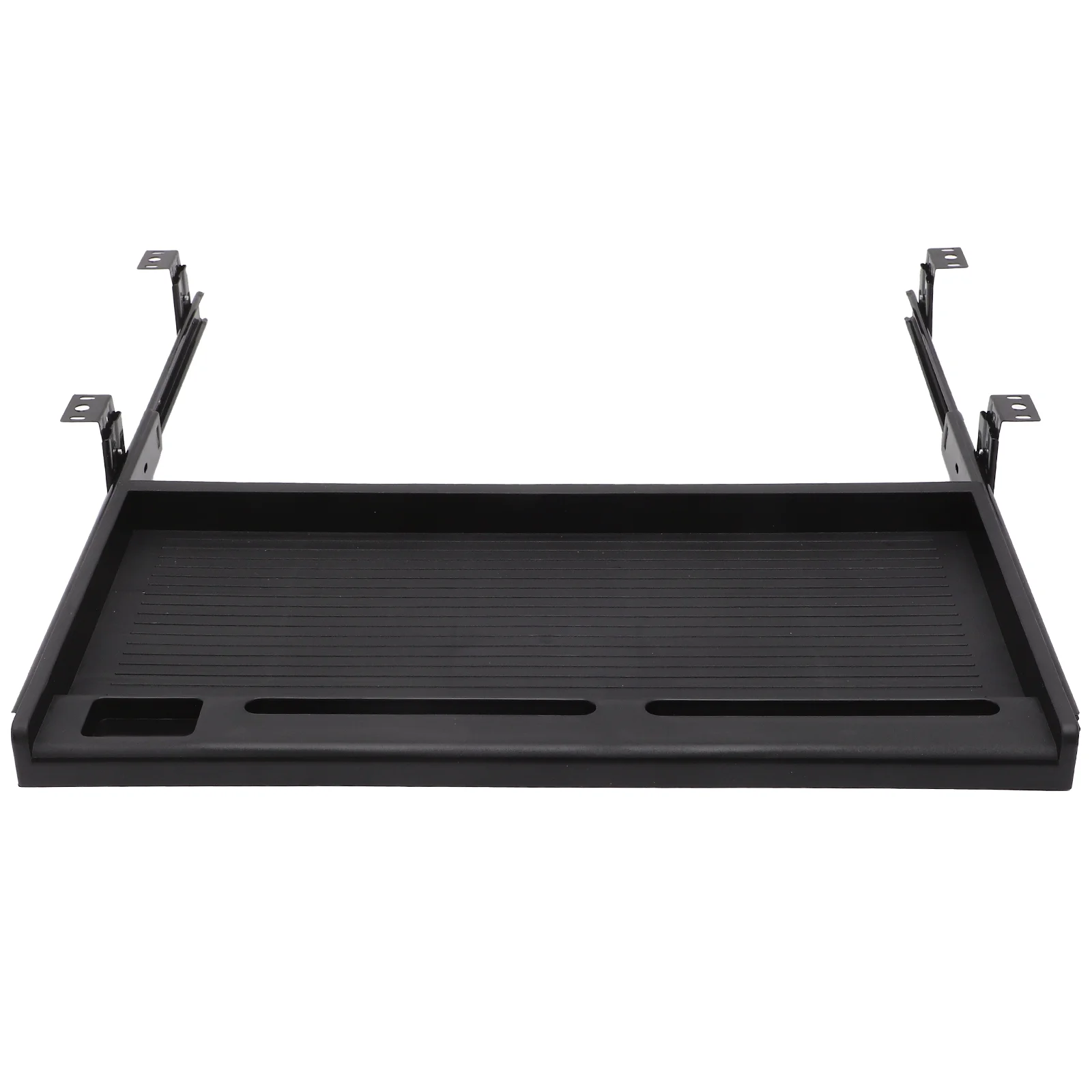 Imagem -04 - Suporte Deslizante Preto para Escritório Teclado Monitor Bandeja Gaveta sob Desk Mount Mesa Balcão 5150x270 cm 350cm