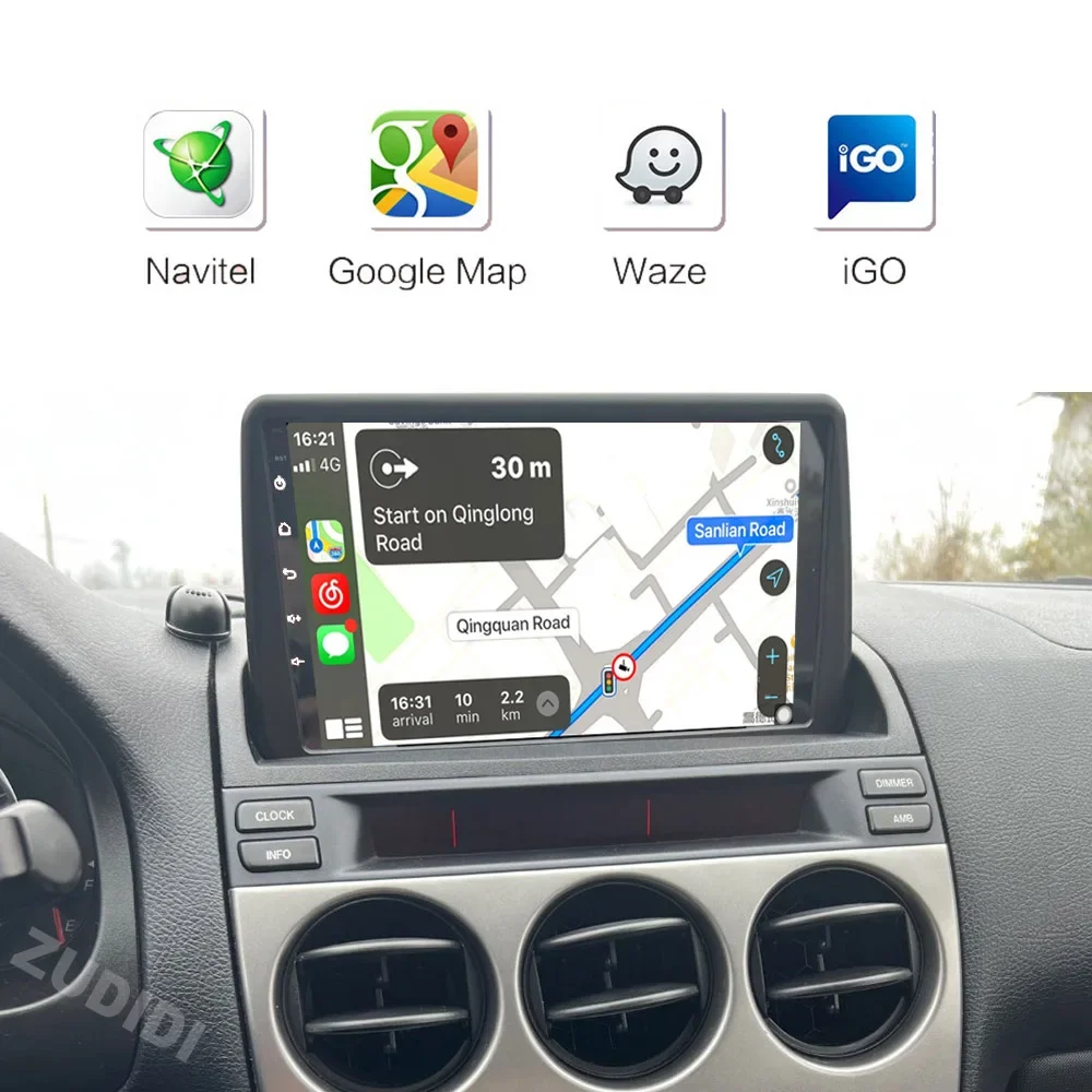 Ndroid 13 para Mazda 6, reproductor Multimedia con navegación GPS, vídeo, autorradio, estéreo, Monitor de Carplay, Radio, pantalla de TV, 2002 - 2008