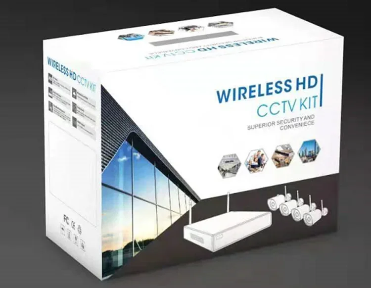 4채널 5MP 컬러 나이트 비전 감시 카메라 12인치 Wifi NVR CCTV 홈 보안 카메라 시스템 무선