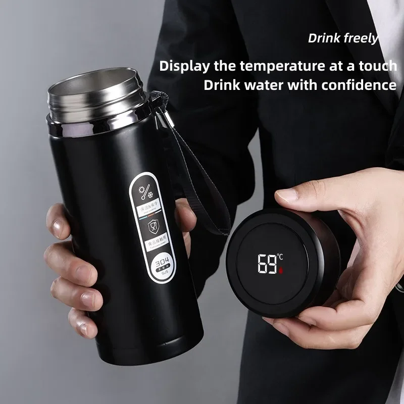 1000ML Stainless Steel Thermos Cup with LED Temperature Display 304 Tea Water Bottle Car Vacuum Flask Thermal Kettle Bottle