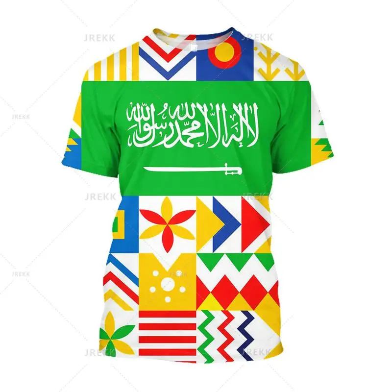 Saudi National Day Jumeast T Shirt Clothes Saudi Arabia Flag Print Men T-shirts New In Unisex Plus Size Tee Shirt Tops