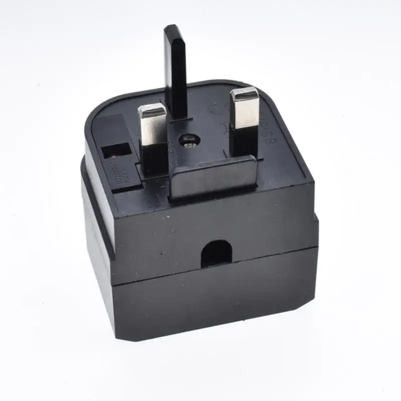 1Pcs EU European 2 Prong Round To UK Singapore Malaysia 3 Pin Conversion Power Adapter UK Plug Type G Adapter With Fuse 13A
