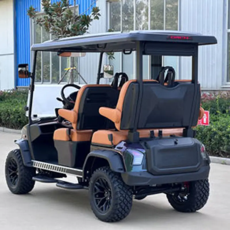 Electric Buggy 4 Wheel Vehicle 4 Seater Shock Absorber For Camp Beach Community Golf Cart