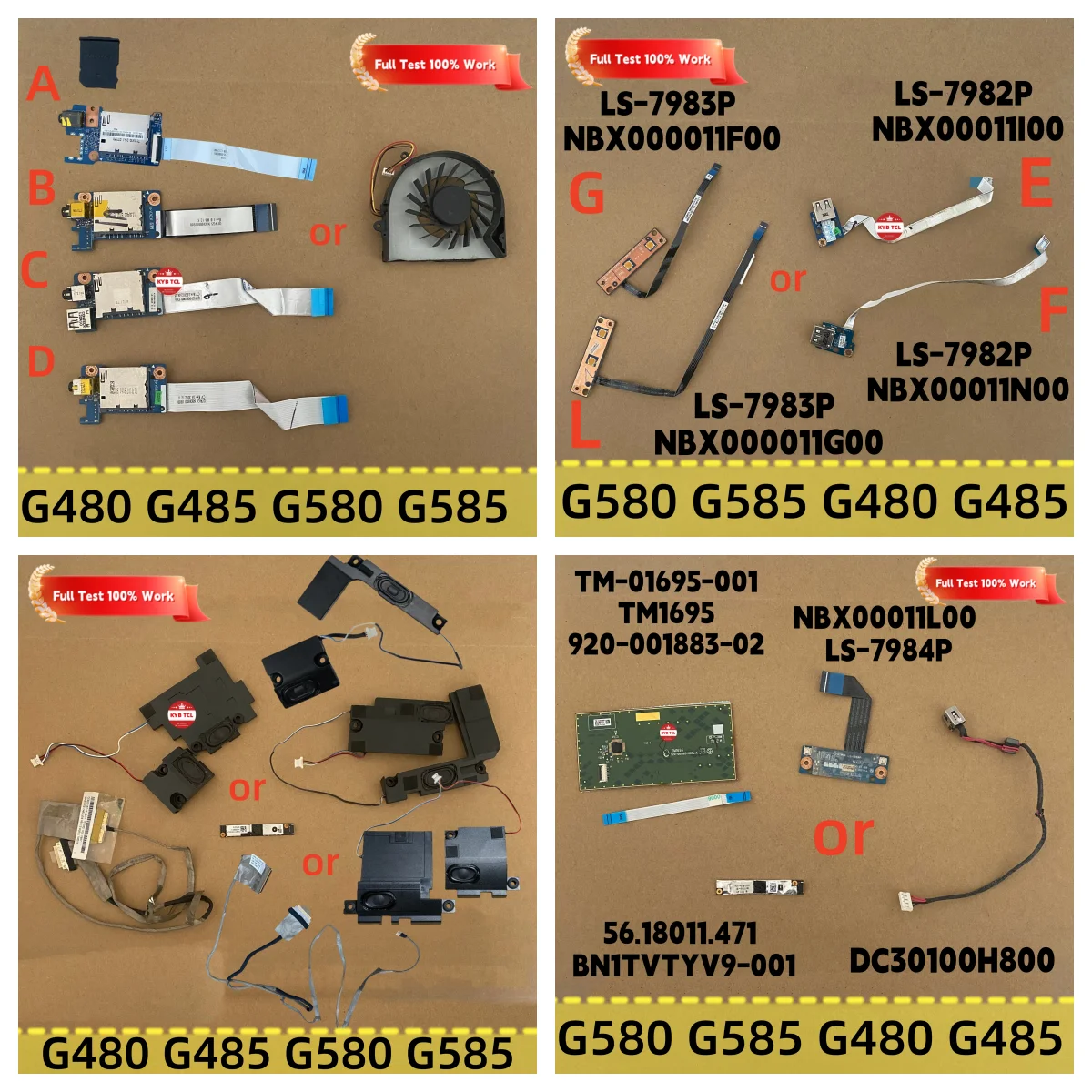 LS-7982P LS-7986P LS-7983P LS-7984P 11815-1 TM-01695-001 Плата с разъемом питания DC, динамиком, вентилятором, USB, кнопкой пита