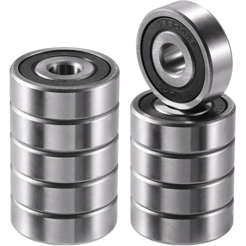 

10x35x11mm Double Rubber Seal 6300-2RS Single Row Deep Groove Ball Bearings Silver Tone - Pack of 10 6300-2RS