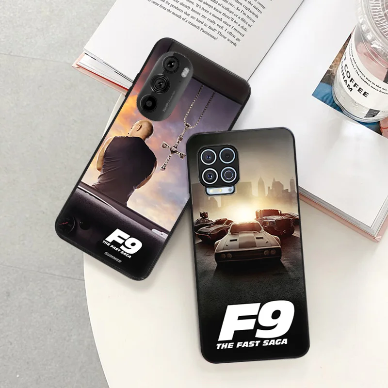 Black Matte Phone Case for Motorola Moto G50 G73 G53 G72 G52 G30 G31 G60 G71 G22 G9 Plus G60S Fast Furious 9 Soft Cover