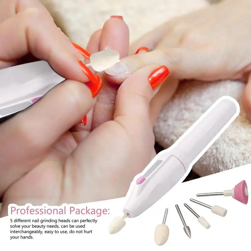 Electric Nail File Set Portable Electrical Nail File Polishing Tool Hand Foot Care Tool For Nail Grind Trim Polish