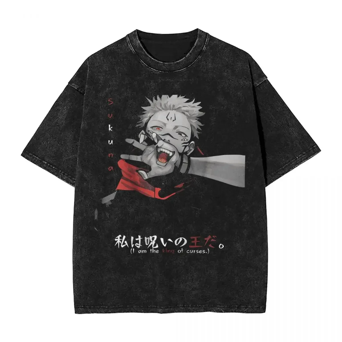 Anime Jujutsu Kaisen Gojo Satoru T Shirts Washed Men Women Cotton Harajuku T-Shirts Ryomen Sukuna Retro for Men Women Tops Tees image 2