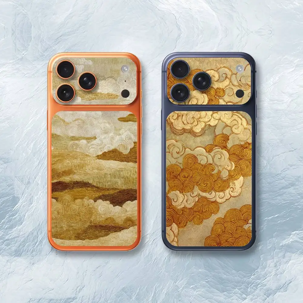 

Orient Golden Cloud Sticker Film Wrap Decal Sticker for iPhone 17 Pro Max
