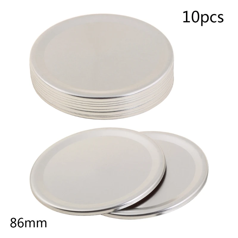 X6HD 10 Pcs Wide Mouth Canning Lids for Mason Canning  Grade Material Leak Proof