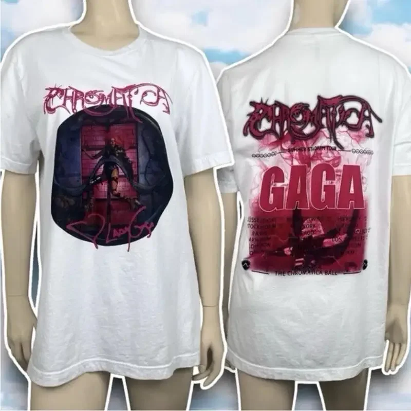 Lady Gaga Chromatica Ball Tour Concert T Shirt Little Monster Ahn0076