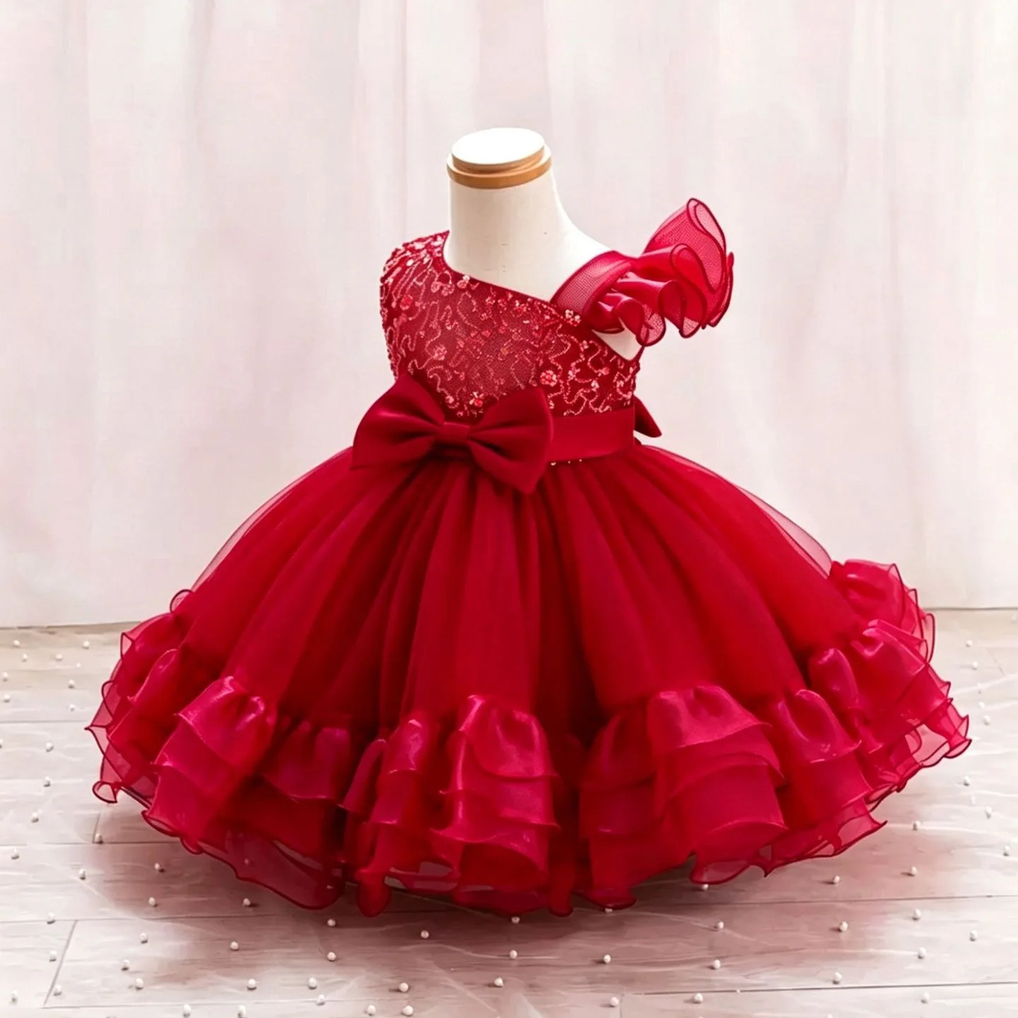 

Girl Tutu Puffy Clothes Sequins Girls Performance Dress Girls' Party Dresses Kid Clothing