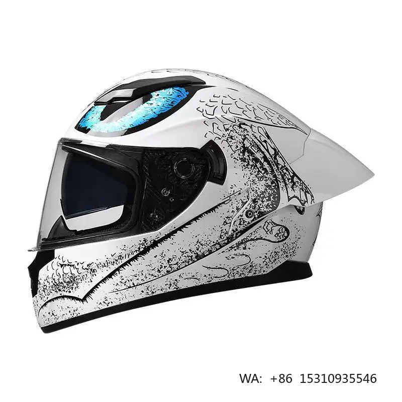High Quality ABS Casco Moto Full Face Helmet 2026 New Design DOT Approved Ventilated Racing Helmet