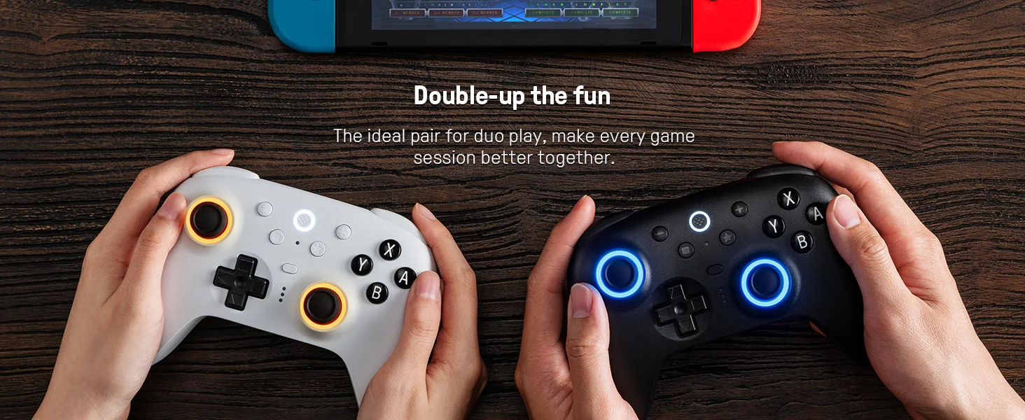 8BitDo Ultimate 2 Bluetooth-Controller, kabelloses Gamepad mit TMR-Joystick, Hall-Effekt-Trigger für Nintendo Switch, PC, Windows – Detail 9