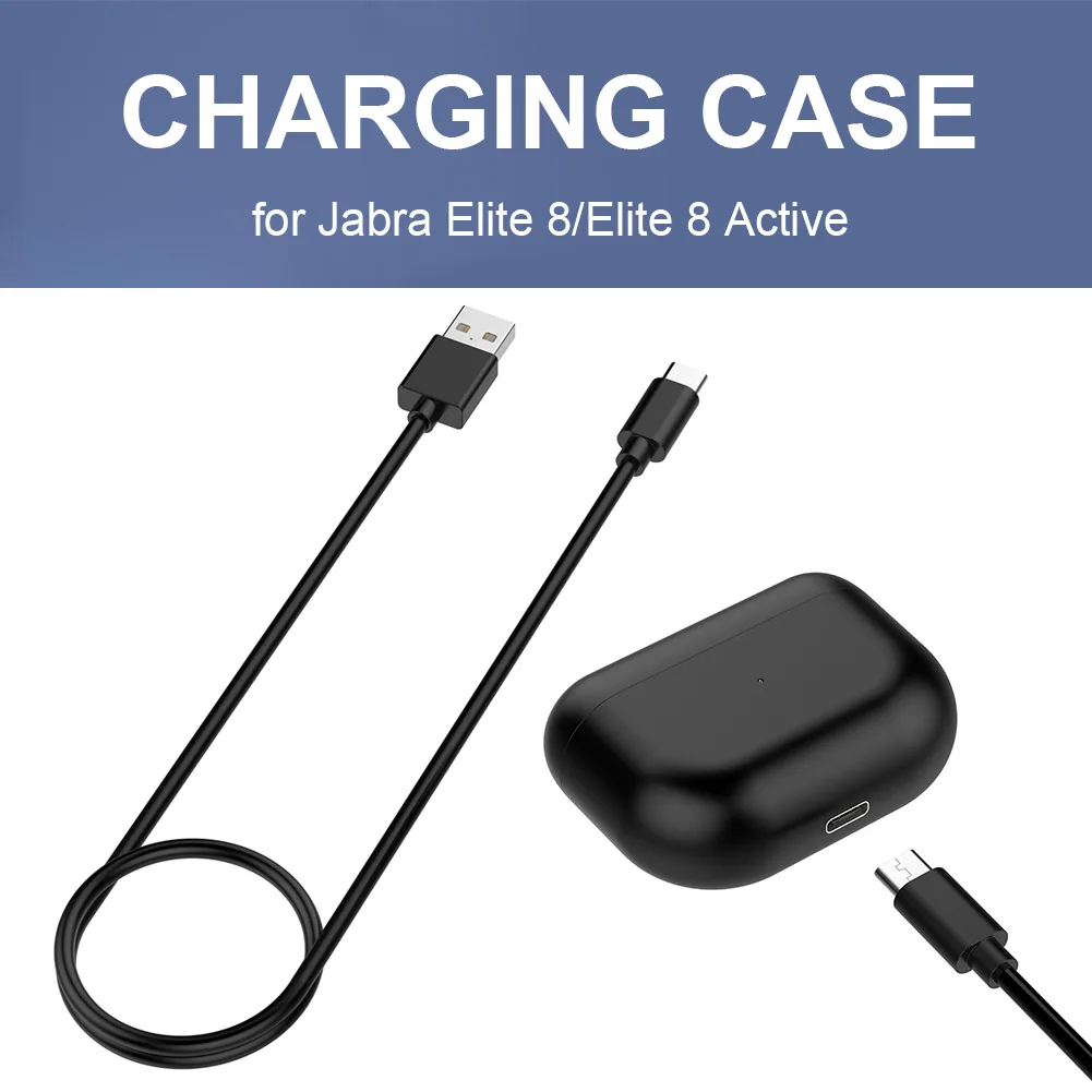 Charger Case for Jabra Elite 7 Pro Earbuds Type-C Port Wireless Replacement Charger Case Cradle Dock for Jabra Elite 8 Active