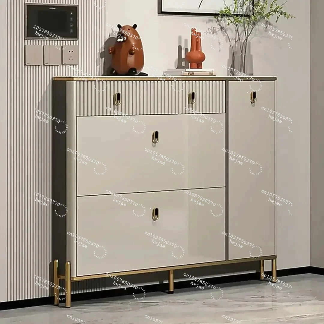 

Luxury Shoe Cabinets Entrance Tipping Bucket Storage Saloon Ultra-thin Shoe Racks Space Saving Organizer Living Room Furniture