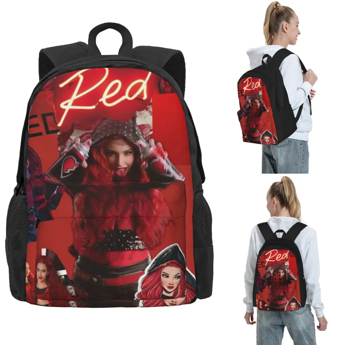 Discendenti 4 The Rise Of Red Accessori Zaini Ragazzi Ragazze Bookbag Borse da scuola di grande capacità Zaino per laptop Borsa a tracolla