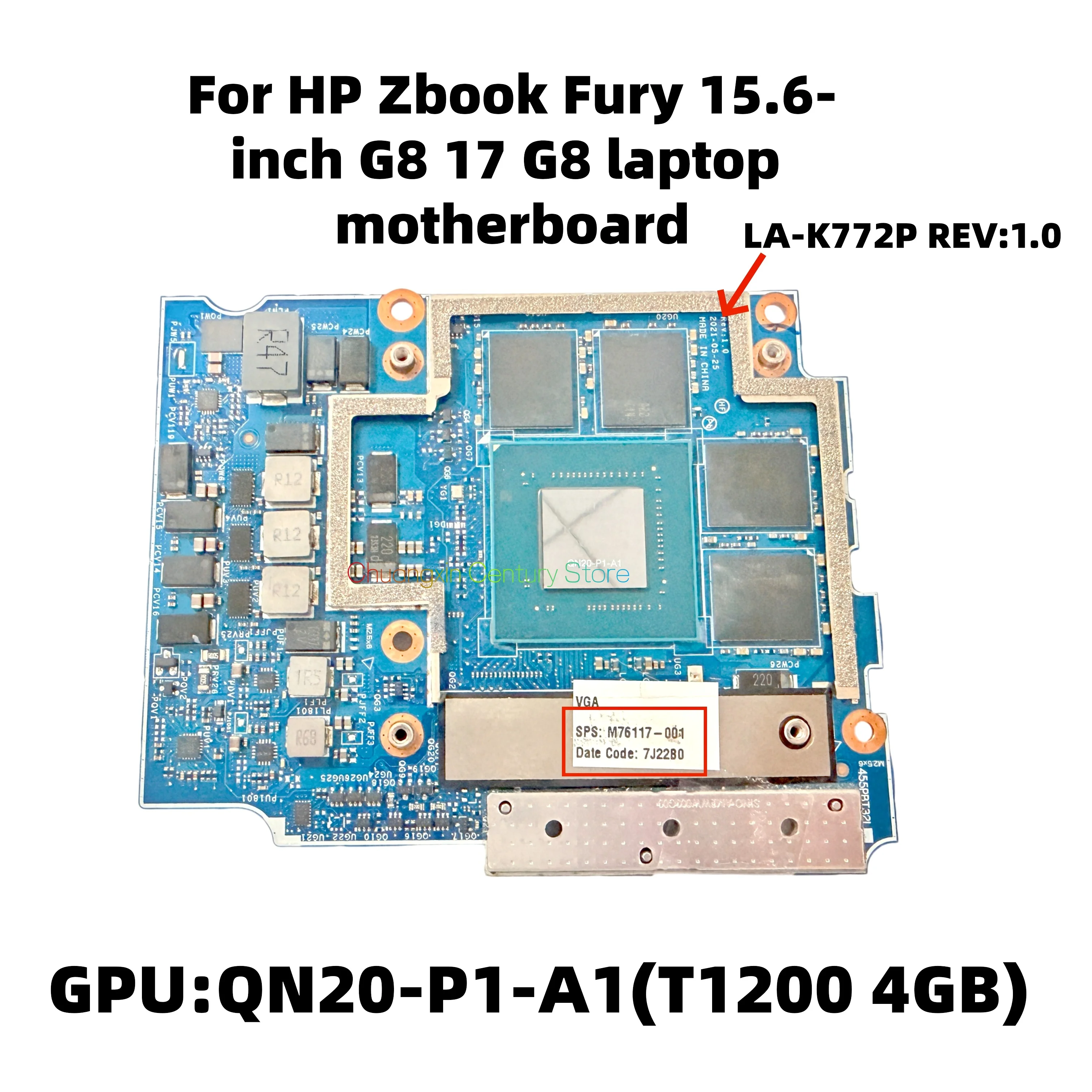 T1200 graphics card for LA-K771P LA-K772P motherboard suitable for HP Zbook Fury 15.6-inch G8 17 G8 laptop motherboard