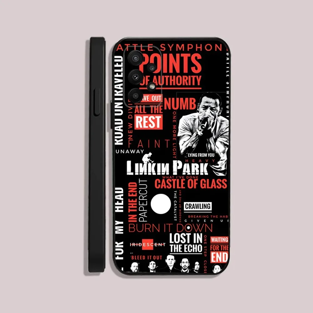 Band L-LinkinS Cool P-ParkS  Phone Case For Samsung S24,23,22,30,21,10,9,Ultra,Plus,Lite,FE,5G Black Soft Case