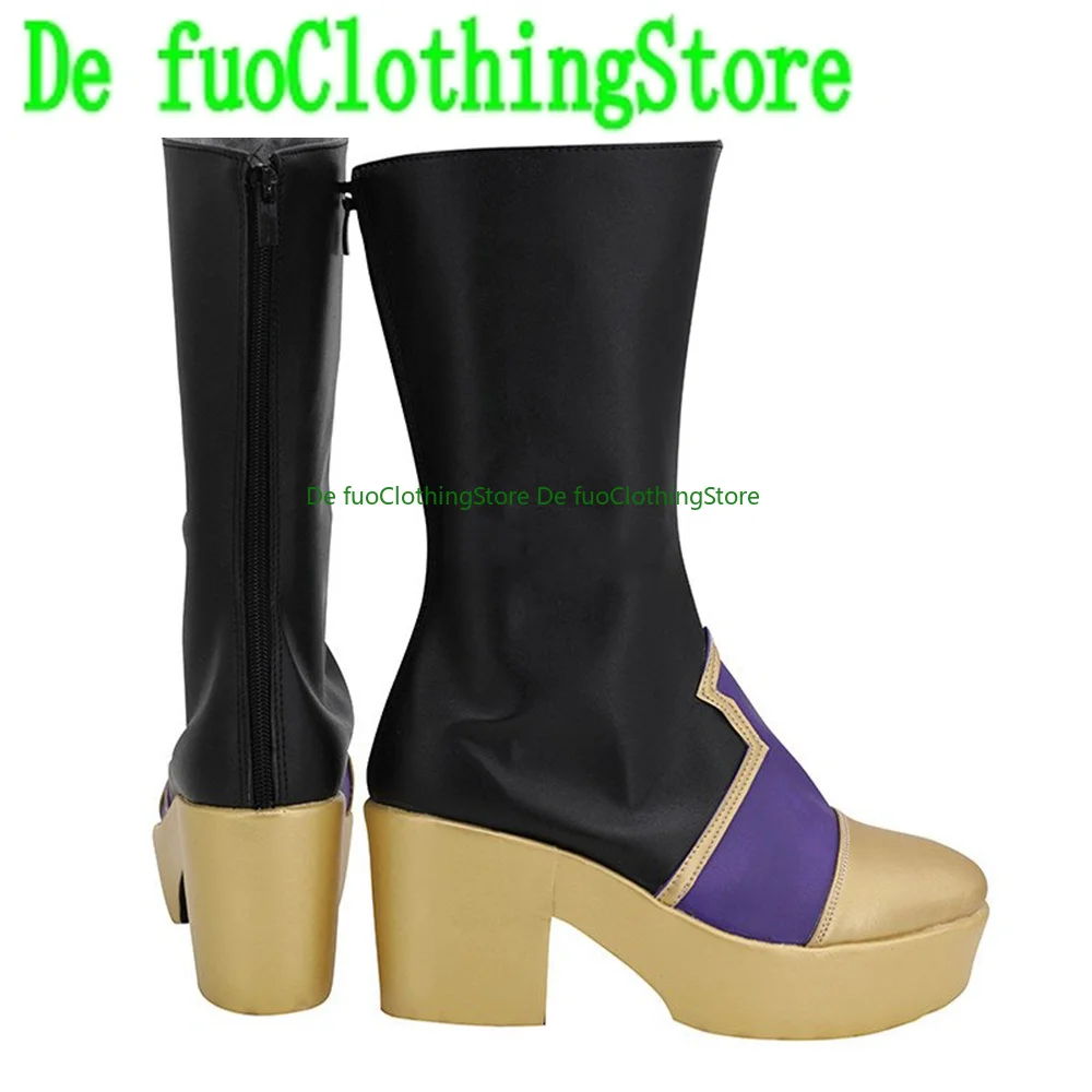 Defuo Virtual hololive EN Pomu Rainpuff Cosplay Shoes Boots Game Anime Halloween Christmas Shoes Store