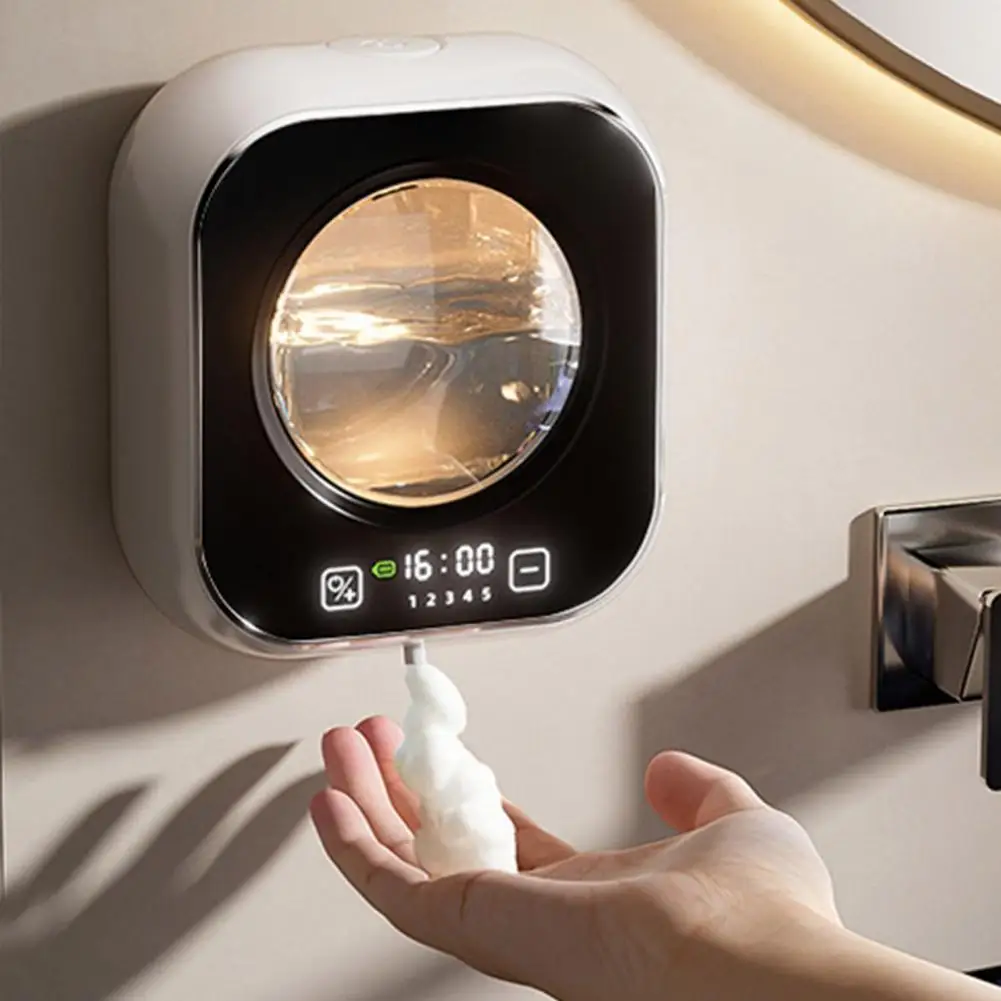 

Automatic Foam Soap Dispenser Touchless Rechargeable Foam Soap Dispenser with Led Display for Bathroom Adjustable Electric