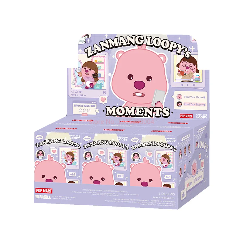 Originale Pop Mart Zanmang Loopy'S Moments Series Blind Box Decorazione del desktop Modello Giocattoli Ornamenti Regalo di compleanno di San Valentino