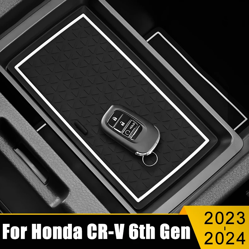 

Car Accessories For Honda CR-V 6th Gen 2023 2024 2025 CRV Hybrid Silicone Gate Slot Pad Cup Cushion Sticker Non-Slip Rug Mats