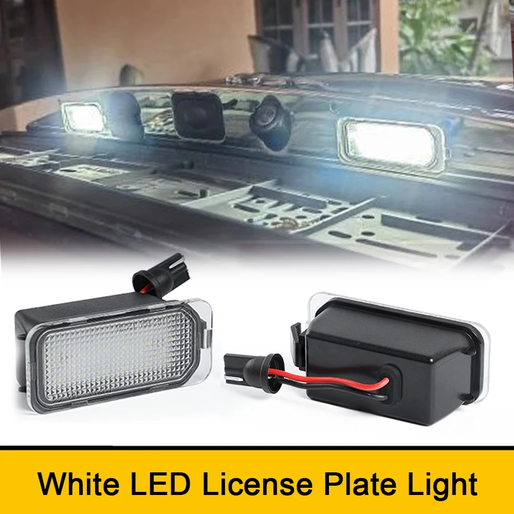 

White LED Backup License Number Plate Light For Ford Mondeo Kuga Fiesta Focus MK3 DYB Grand C-Max C-MAX Ranger Jaguar XF XJ X351