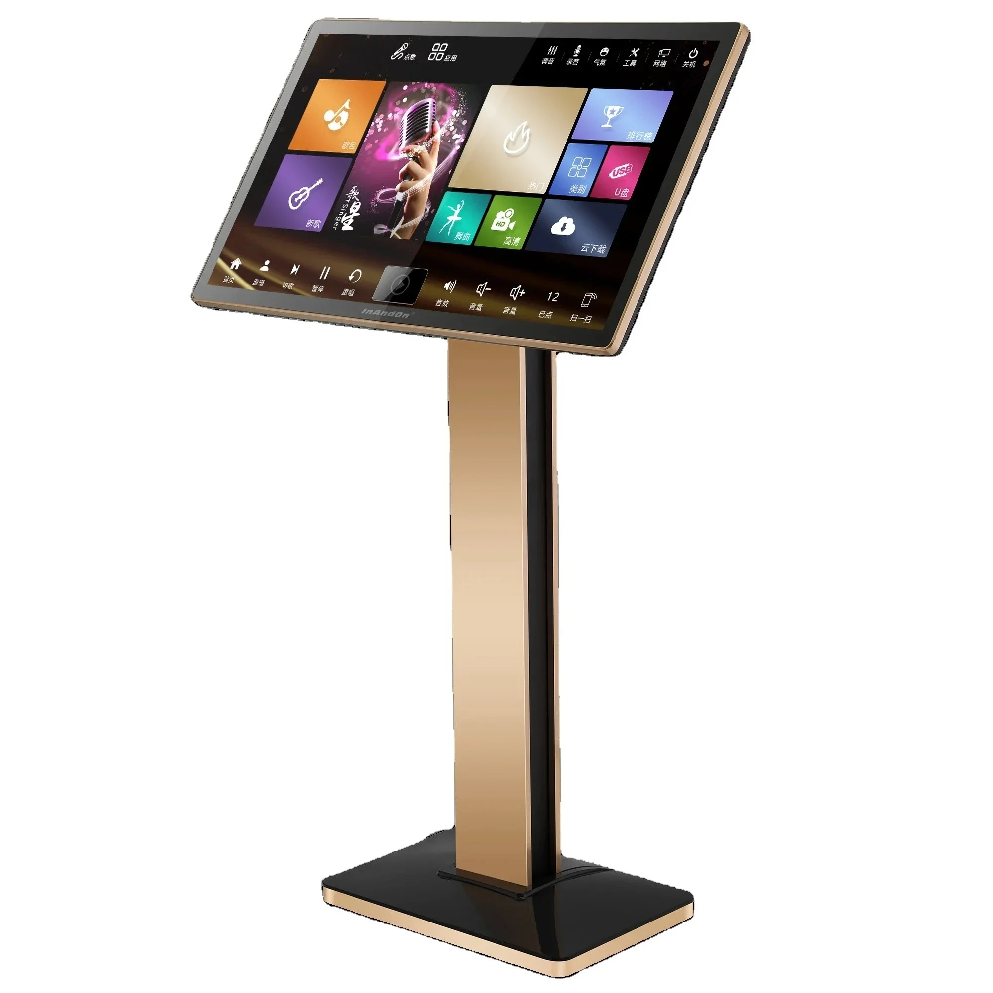 

New High Quality 8T Touch Screen Home KTV System 21.5 Karaoke Player Machine