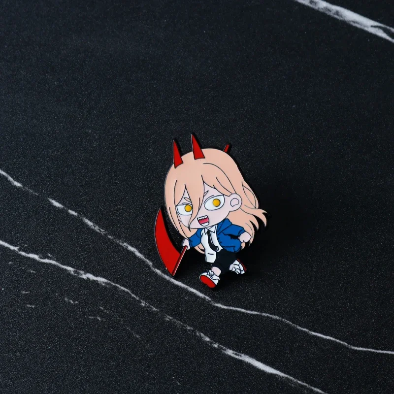 Chainsaw Man Enamel Pins, Pochita Makima Broches, Lapel Badges, Anime Fashion, Acessórios Jóias, Presente para Fãs e Amigos
