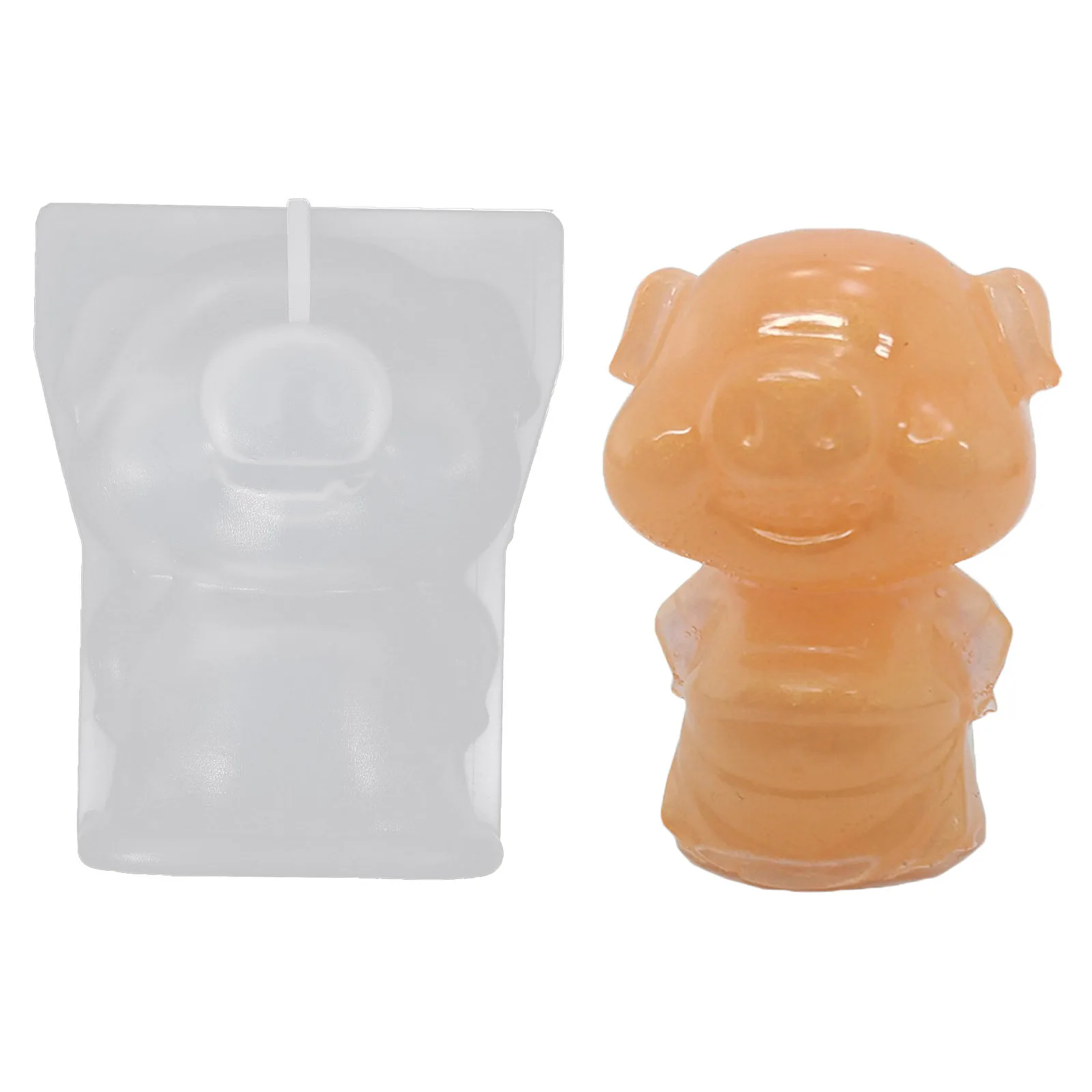 

2 шт., силиконовые формы для улыбки и свиньи, сделай сам, формы для эпоксидной смолы для рабочего стола, орнамент в виде животных, ремесло, изготовление ювелирных изделий, 3D формы для свиней