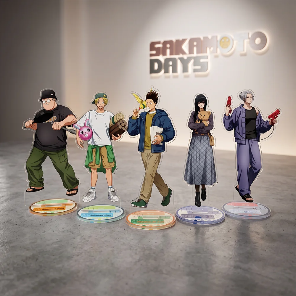 SAKAMOTO DAYS Sunny Afternoon 15CM Double Sided Acrylic Stand Keychain 2026 New Anime Stand Sakamoto Taro Yoichi Desktop Decor