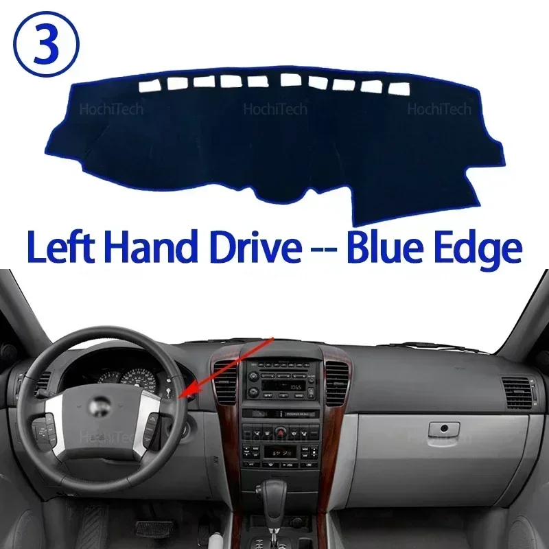Accesorios para coche, tablero de salpicadero, sombrilla Anto-UV, cubierta para salpicadero, almohadilla protectora para Kia Sorento BL LX XS 2003-2010 2004 2005