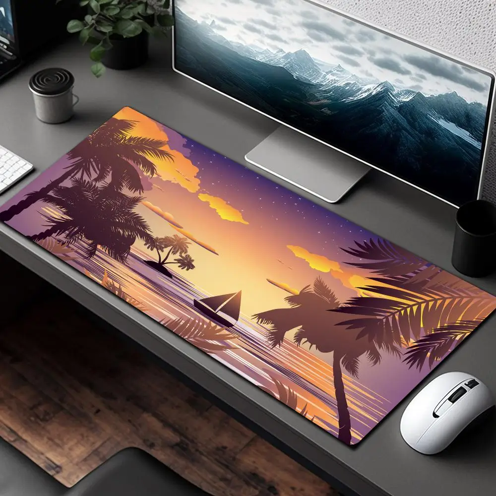 

Tropical Vibes Sunset and Seaside Scenery large Mouse Pad Desk Mat Gaming mat desk accessories Keyboard mousemat office mousepad