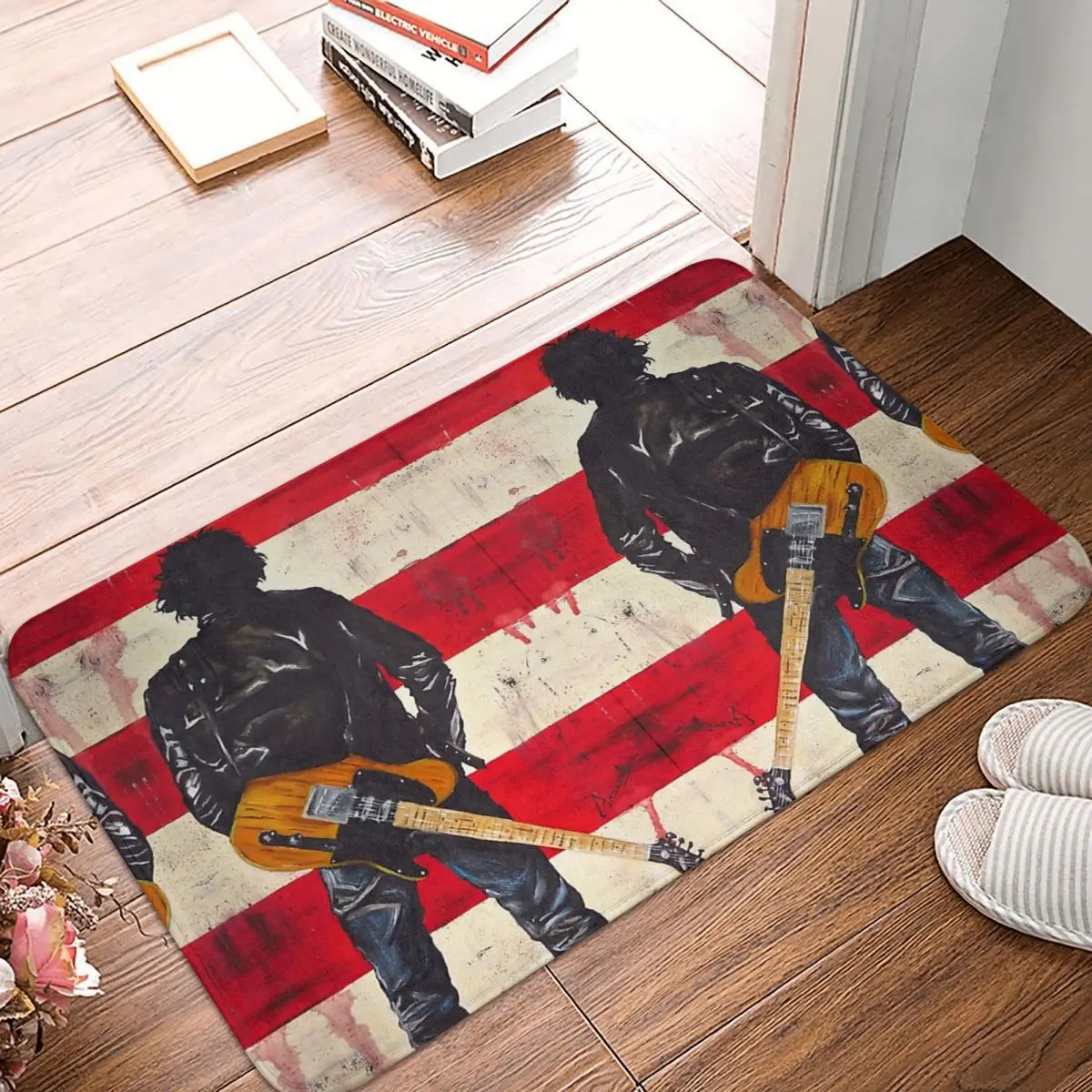 

Bruce Springsteen Anti-slip Doormat Floor Mat Cushion Carpet Rug for Kitchen Entrance Home Bathroom Living room Footpad Mats