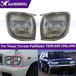 Kamshing 1pair Front Corner Light For Nissan Terrano Pathfinder TR50 R50 1996-1999 Headlight Marker Lamp Turn Signal Light