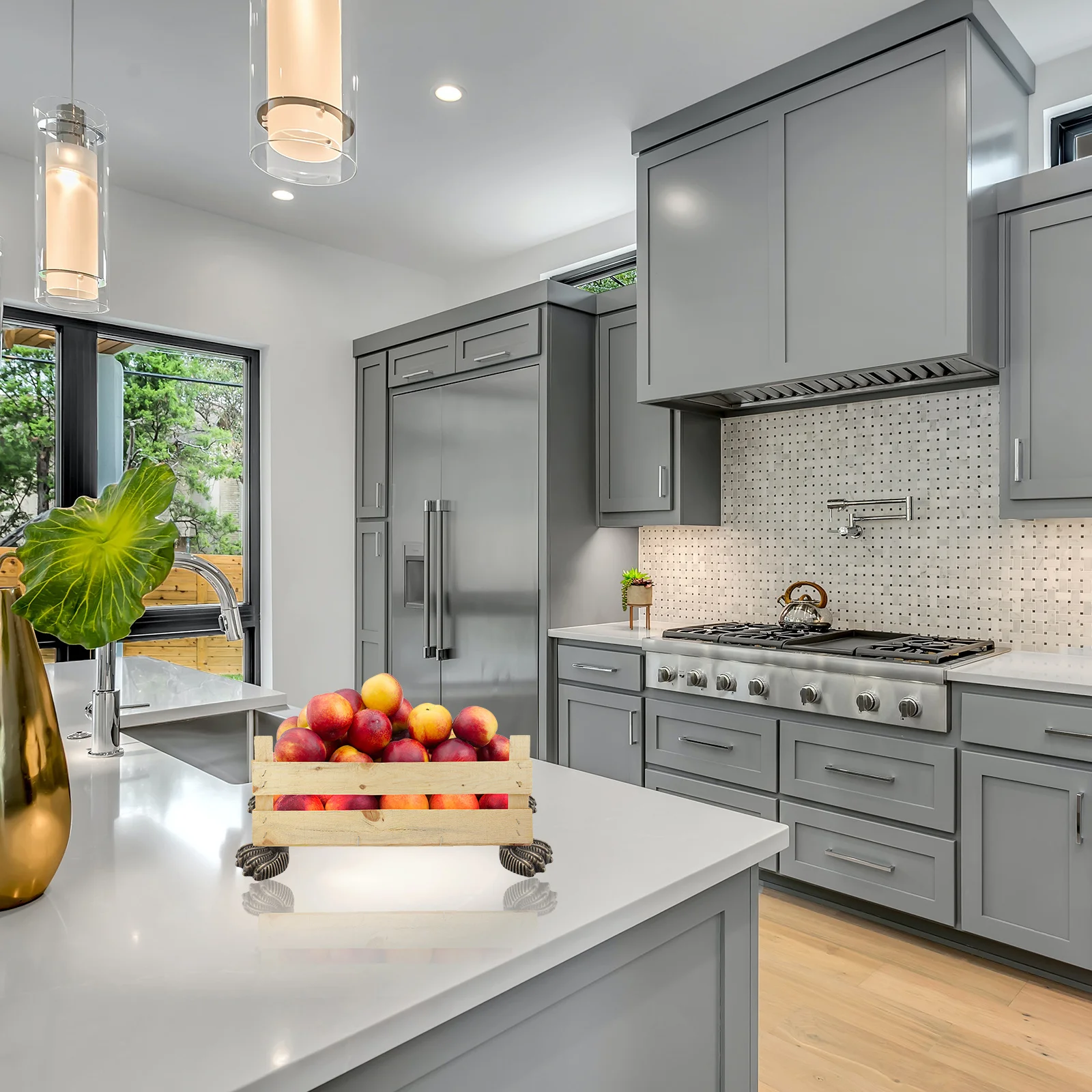 

12pcs Wooden Box Foot Protectors Zinc Alloy Anti-Slip Base For Furniture Heightening Bed Sofa Chair Support Block