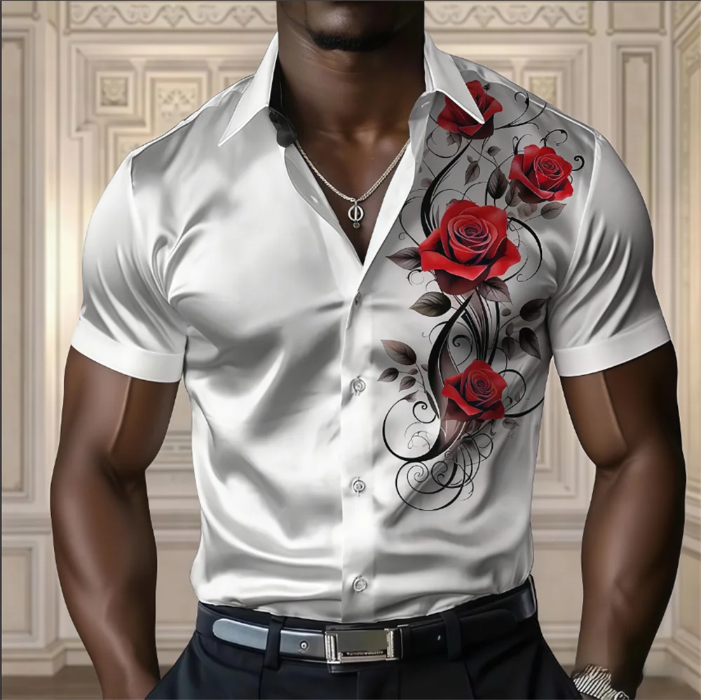 

Men's shirts high-end casual comfortable button short-sleeved shirts fashionable and comfortable four seasons large size XS-5XL