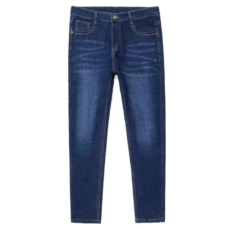 UNITIM Men Stretch Regular Fit Jeans Business Casual Men Denim Trousers Straight Elastic Cotton Jeans Men Fitted Stretch Jeans
