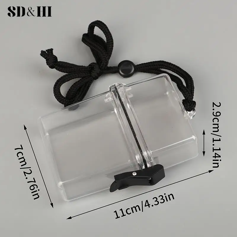 Boîte de Rangement Scellée Portable, Petite Carte, Clé d'Argent, Étanche, Précieux, Transparent, Renforcement, Classification, École, Tendance